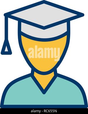Vector Male Student Icon Stock Vector