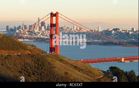 The majestic Golden Gate Bridge in San Francisco, a Californian icon Stock Photo