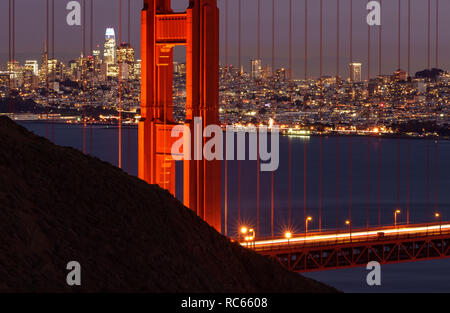 The majestic Golden Gate Bridge in San Francisco, a Californian icon Stock Photo