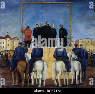 The Execution of the Members of the Group 'The People’s Will'. Museum: Regional Art Museum, Novokuznetsk. Author: Nazarenko, Tatyana Grigoryevna. Copyright: This artwork is not in public domain. It is your responsibility to obtain all necessary third party permissions from the copyright handler in your country prior to publication.