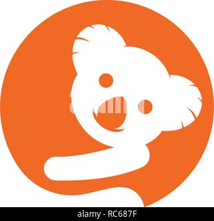koala vector icon illustration design template Stock Vector