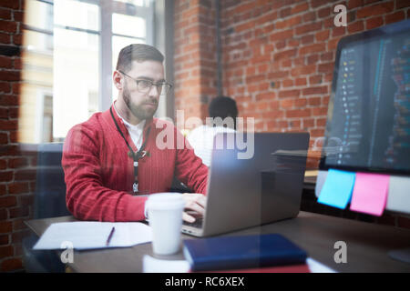 Doing update work Stock Photo