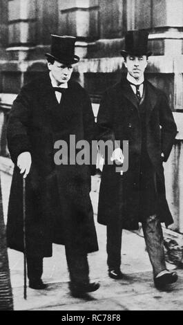 Winston Churchill and Reginald McKenna 1909 Stock Photo