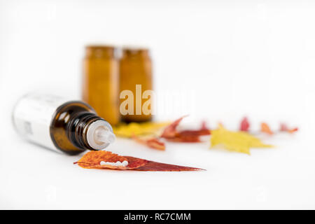 Homöopathische Heilmittel Globuli Stock Photo