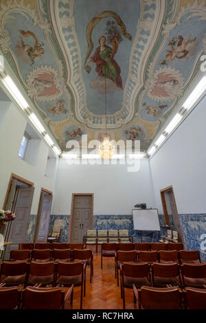 Noble hall of the Marques de Pombal Palace - Palácio do Marquês de Pombal, Oeiras, Portugal, Europe Stock Photo