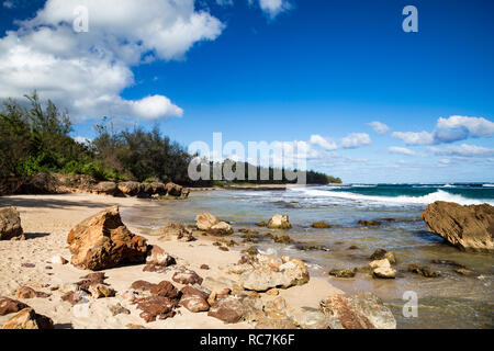 Beautiful, pristine Maha'ulepu Beaches Kauai, Hawaii Stock Photo