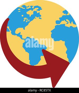 Vector Around the World Icon Stock Vector
