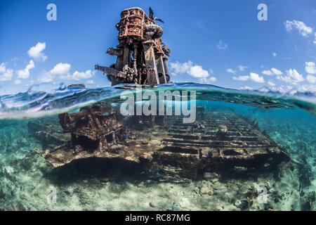 Reef life and old wrecks, Alacranes, Campeche, Mexico Stock Photo
