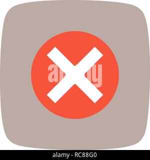 Vector Cancel Icon Stock Vector