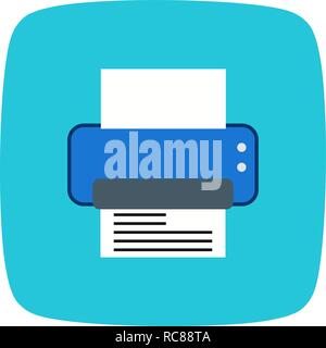 Vector Print Icon Stock Vector
