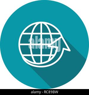 Vector Around the World Icon Stock Vector