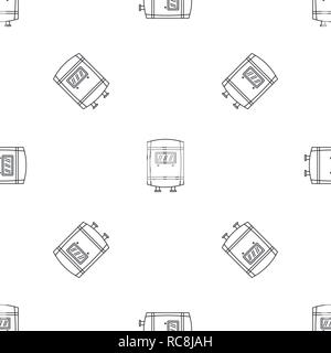 Gas boiler icon. Outline illustration of gas boiler vector icon for web design isolated on white background Stock Vector
