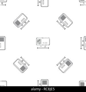 Electric boiler icon. Outline illustration of electric boiler vector icon for web design isolated on white background Stock Vector