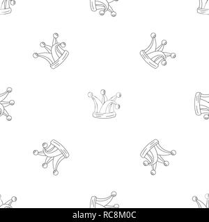 Clown hat bells icon. Outline illustration of clown hat bells vector icon for web design isolated on white background Stock Vector