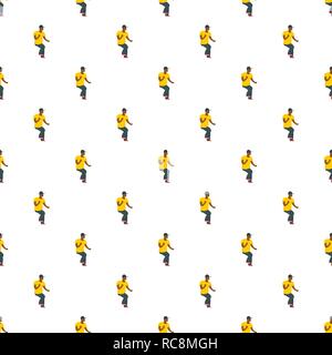 Hip hop dancer pattern seamless vector repeat for any web design Stock Vector