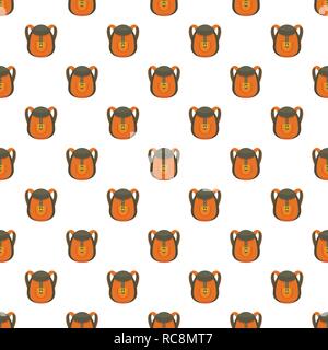 Camp backpack pattern seamless vector repeat for any web design Stock Vector