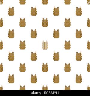 Military backpack pattern seamless vector repeat for any web design Stock Vector