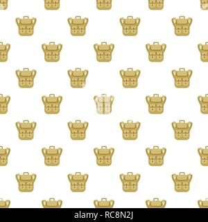 Trip backpack pattern seamless vector repeat for any web design Stock Vector
