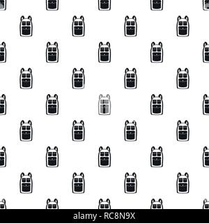 Camp backpack pattern seamless vector repeat geometric for any web design Stock Vector
