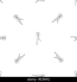 Pliers icon. Outline illustration of pliers vector icon for web design isolated on white background Stock Vector