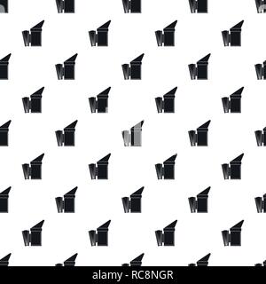 Bee smoker pattern seamless vector repeat geometric for any web design Stock Vector