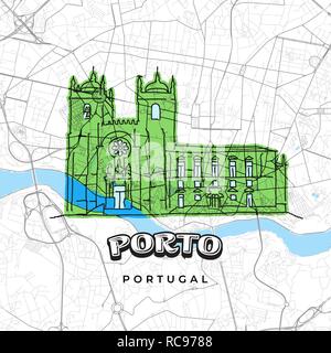 Premium Vector  Portugal map hand drawn sketch vector concept