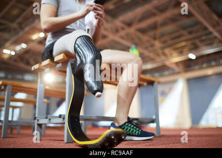 Handicapped leg Stock Photo