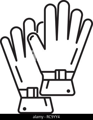 Rafting gloves icon, outline style Stock Vector