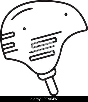 Rafting helmet icon, outline style Stock Vector