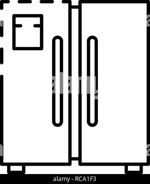 Door freezer icon, outline style Stock Vector