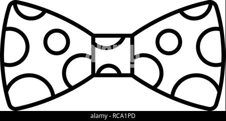 Polka bow tie icon, outline style Stock Vector