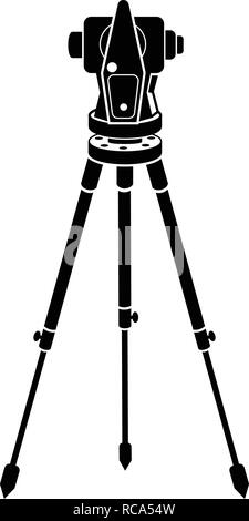 Theodolite icon, simple style Stock Vector