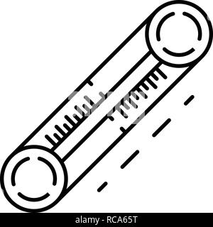 Conditioner thermometer icon, outline style Stock Vector