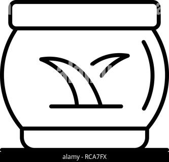 Face aloe cream icon, outline style Stock Vector