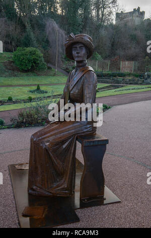 Emily Wilding Davison Statue, Morpeth, Northumberland, UK Stock Photo ...