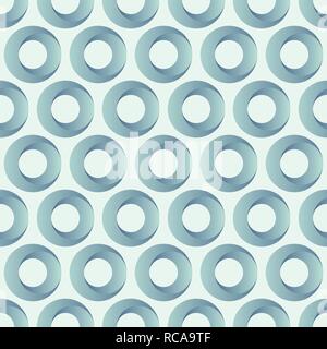 Abstract seamless pattern of circles. Modern stylish texture. Geometric grid. Repeating geometric tiles from volumetric circles. Color gradient. Stock Vector