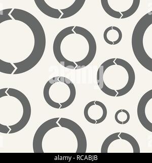 Vector background seamless pattern with circular arrows for your design. Stock Vector