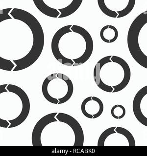 Vector background seamless pattern with circular arrows for your design. Stock Vector
