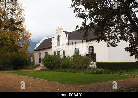 Boschendal Manor House on the wine estate with its Cape Vernacular style architecture dating back to 1812 situated in the Cape Winelands, South Africa Stock Photo