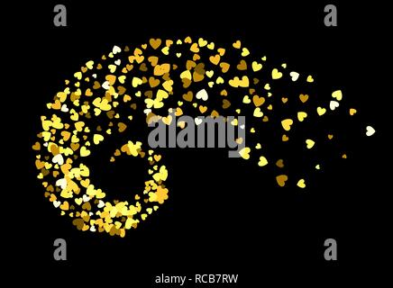 Abstract decoration vortex of hearts Stock Vector