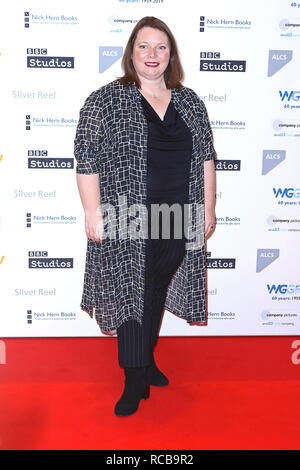 London, UK. 14th January, 2019. Joanna Scanlan, Writers Guild Awards 2019, Royal College of Physicians, London, UK, 14 January 2019, Photo by Richard Goldschmidt Credit: Rich Gold/Alamy Live News Stock Photo