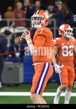 Clemson QB Trevor Lawrence (16) during the Clemson Football Spring Game  (Orange and White Game) on Saturday April 14, 2018 at Memorial Stadium, in  Clemson, SC. Jacob Kupferman/CSM Credit: Cal Sport Media/Alamy