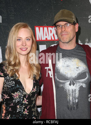 Hollywood, Ca. 14th Jan, 2019. Deborah Ann Woll, E.J. Scott, attends Marvel's 'The Punisher' Los Angeles Premiere at ArcLight Hollywood in Hollywood, California on January 14, 2019. Credit: Faye Sadou/Media Punch/Alamy Live News