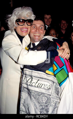 ***FILE PHOTO*** Carol Channing has passed away at 97 CAROL CHANNING and STEPHEN BOURNEUF during the Opening Night Gypsy Robe Ceremony for HELLO, DOLLY at the Lunt Fontanne Theatre in New York City on April 11, 1996 Credit: Walter McBride/MediaPunch Stock Photo