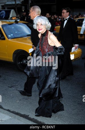 ***FILE PHOTO*** Carol Channing has passed away at 97 Carol Channing attends the Wedding of Liza Minnelli and David Gest on March 16, 2002 at the Marble Collegiate Church in New York City. Credit: Walter McBride/MediaPunch Stock Photo