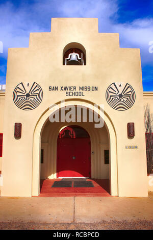 The San Xavier Mission School in Tucson AZ Stock Photo