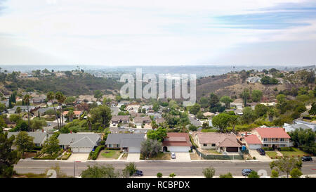 Aerial photo of San Diego, California neighborhood, drone Stock Photo