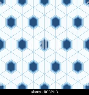 Seamless geometric abstract pattern of colorful hexagons. Vector background. Stock Vector