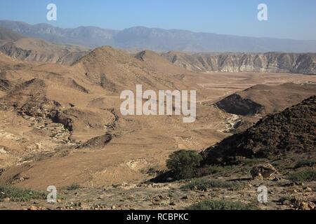 Landscape of the southern Dhofar, Jabal al-Qamar, Oman, Arabian Peninsula, Middle East, Asia Stock Photo