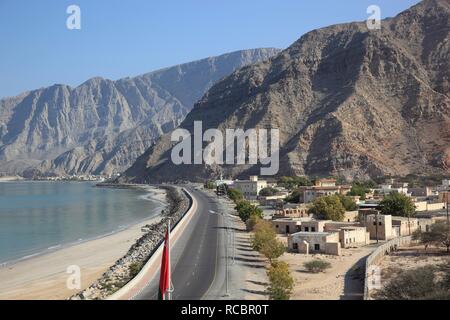 Bukha, in the Omani enclave of Musandam, Oman, Arabian Peninsula, Middle East, Asia Stock Photo